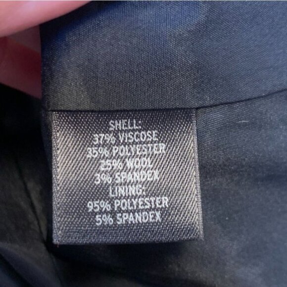 Semantics Black Knee Length Pencil Skirt Business Career Wear Minimalist 6 Petit - Picture 6 of 7